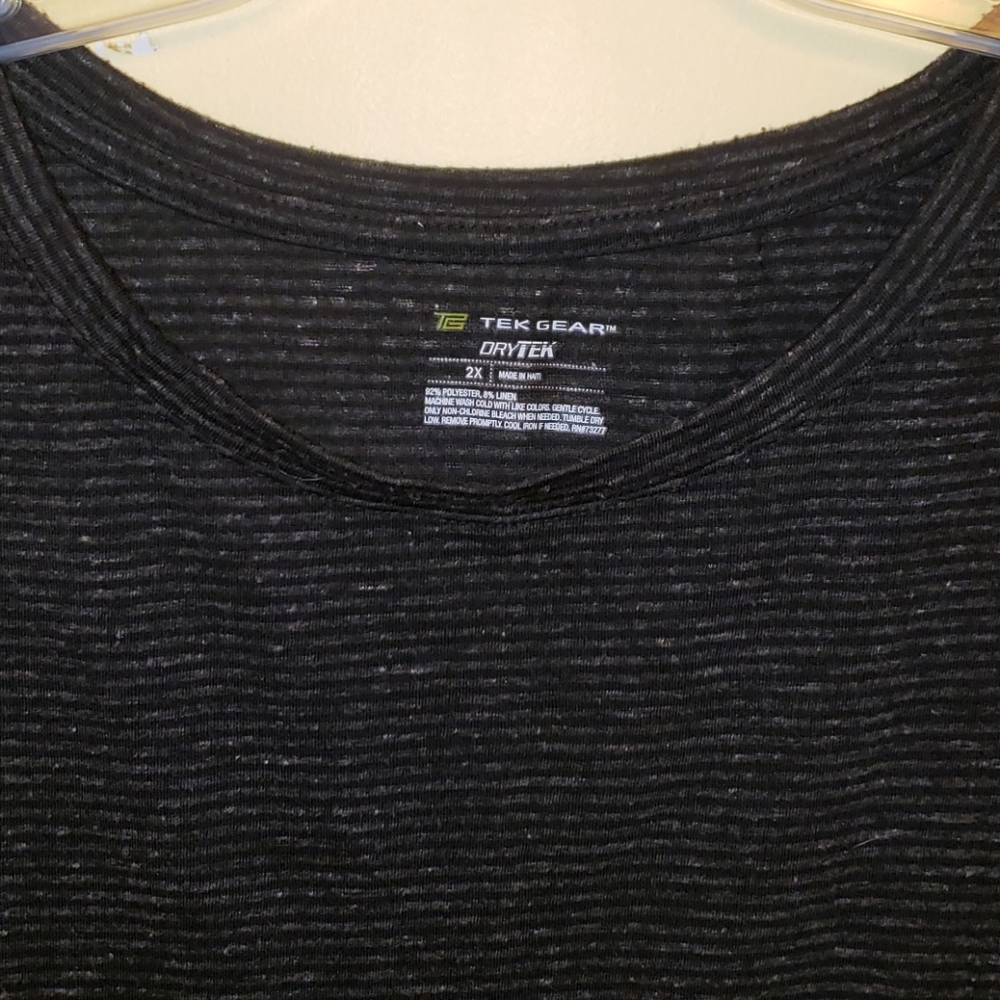 Grey stripes tshirt tank Tek Gear